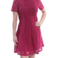 NY Collection Womens Petites Lace Above Knee Casual Dress Pink PXL