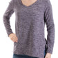 Style & Co. Petite Space-Dye Sweater Dark Grape PS