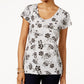 Style Co Cotton Printed T-Shirt Neutral S