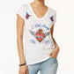 WILLIAM RAST Rock-And-Roll Embroidered Grap Star White XS