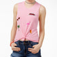 Rebellious One One Juniors Patched Tank Top PinkNatural M