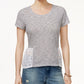 Maison Jules Cotton Lace-Trim T-Shirt Bright White Combo S