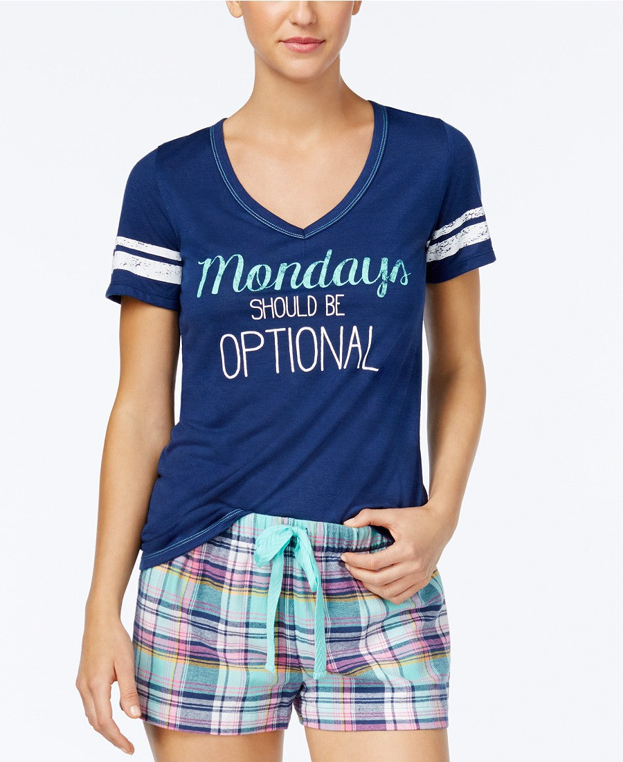 Jenni Graphic-Print Pajama T-Shirt Mondays XS