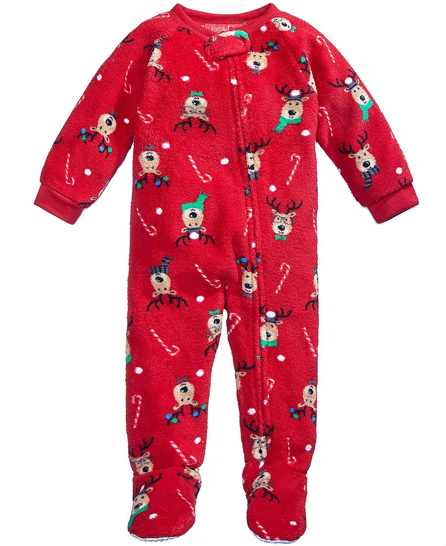 Family Pajamas 1-Pc Reindeer Footed Pajamas, Reindeer 18 months - NEW WITHOUT TAG