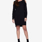 Sanctuary Amy Cold-Shoulder Sweater Dress Black S