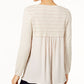 Style Co High-Low Contrast Sweater Winter White L