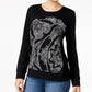 Style Co Graphic-Print Sweatshirt Asymmetrical Medallion M