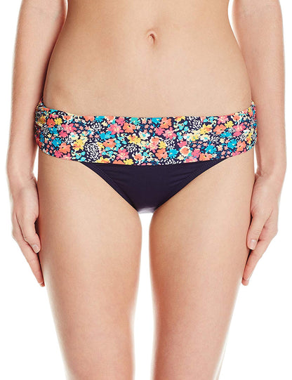 Anne Cole Women's Fold Over Mid-Rise Bikini Bottom Swimsuit