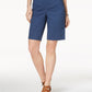 Style & Co Comfort-Waist Bermuda Shorts New Uniform Blue Small