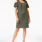 JM Collection Ity Dress With Necklace Green PM
