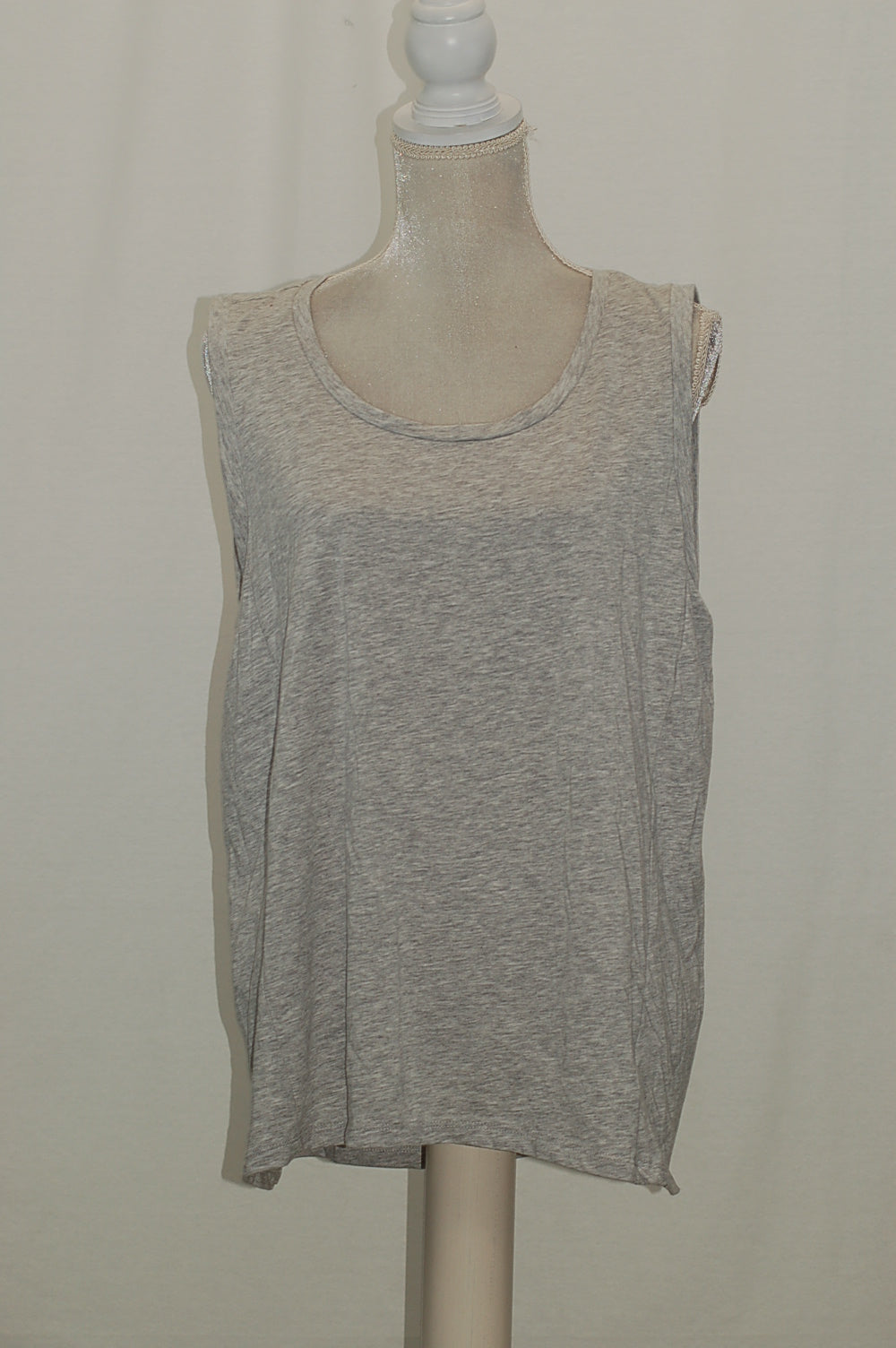 Style Co High-Low Top Light Grey Heather L