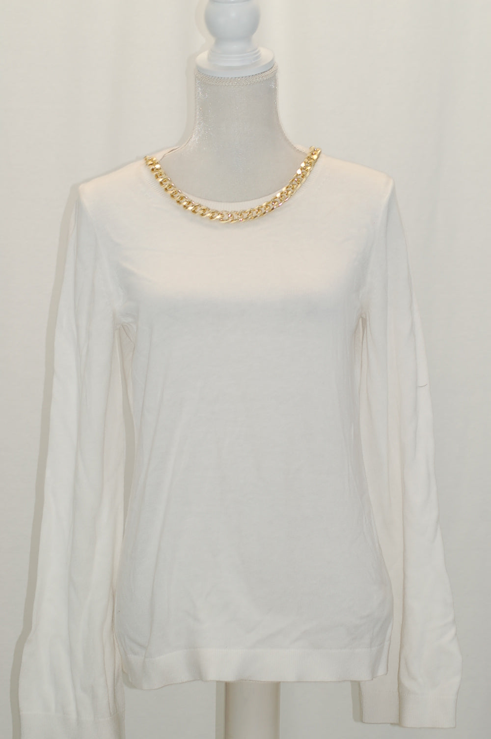 Michael Kors Chain-Embellished Sweater White M