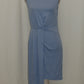 Bar III Womens Asymmetrical Draped Mini Dress Brunera Blue Medium