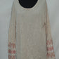 Style & Co. Womens Heathered Embellished Blouse Tan XL