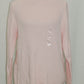 Karen Scott Cotton Ribbed Mock-Neck Sweater Blush L