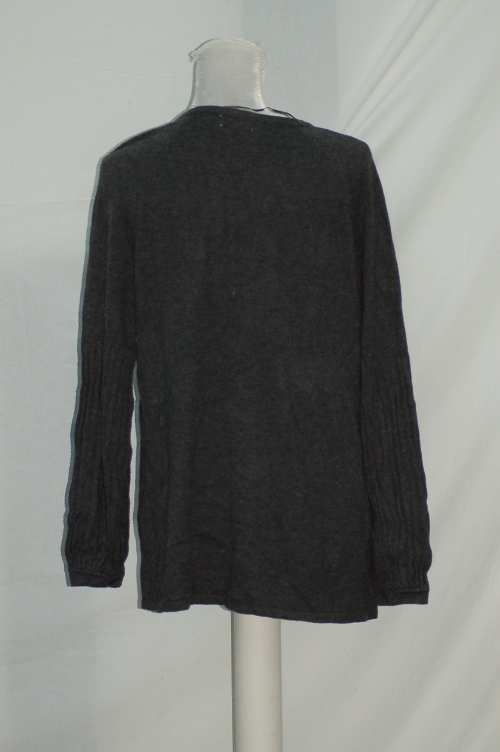 Style & Co Sweater Bishop Sleeve Tunic Gray LARGE