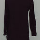 Style Co Lace-Up Tunic Sweater Dark Grape XS