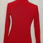 Style Co Petite Top, Long-Sleeve Mock T New Red PM