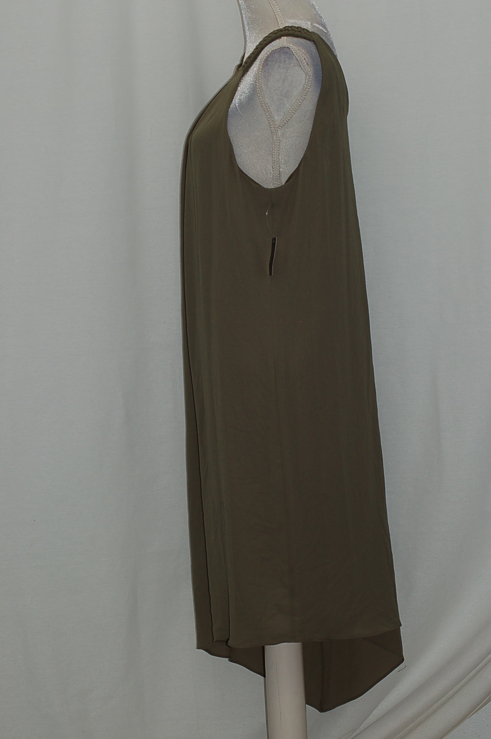 Thalia Sodi Asymmetrical Shift Dress Olive L