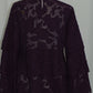Style Co Burnout Tiered Top Dark Grape M