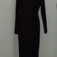 Thalia Sodi Long-Sleeve High-Low Maxi Dress Deep Black S