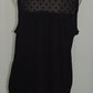 Style Co Lace Embroidered Top Deep Black L