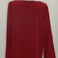 NY COLLECTION KEYHOLE CAPE BLOUSE POMEGRANATE XL