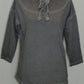Style Co Tie-Back Top Grey XL
