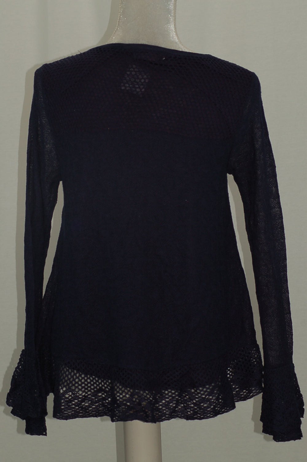 Style Co Ruffle-Trim Knit Sweater, Crea Industrial Blue S
