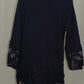 Charter Club Petite Cotton Pleated Top Intrepid Blue PS