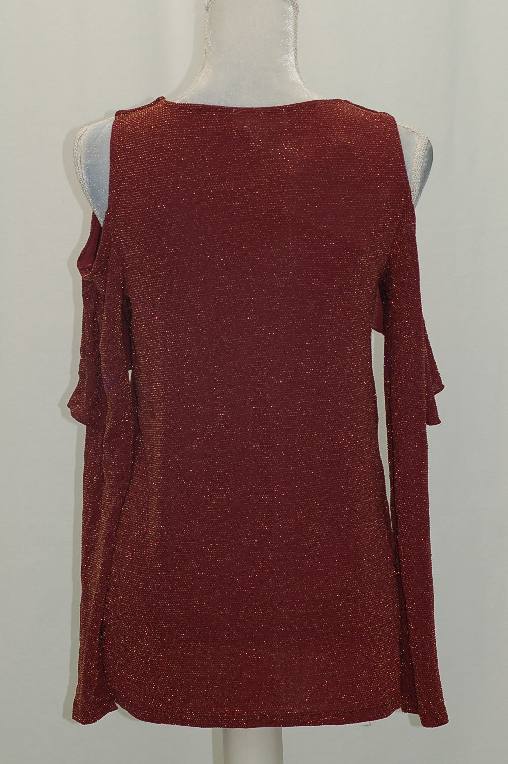 Michael Kors Ruffled Top, Red Size Small - New Without Tag 14860