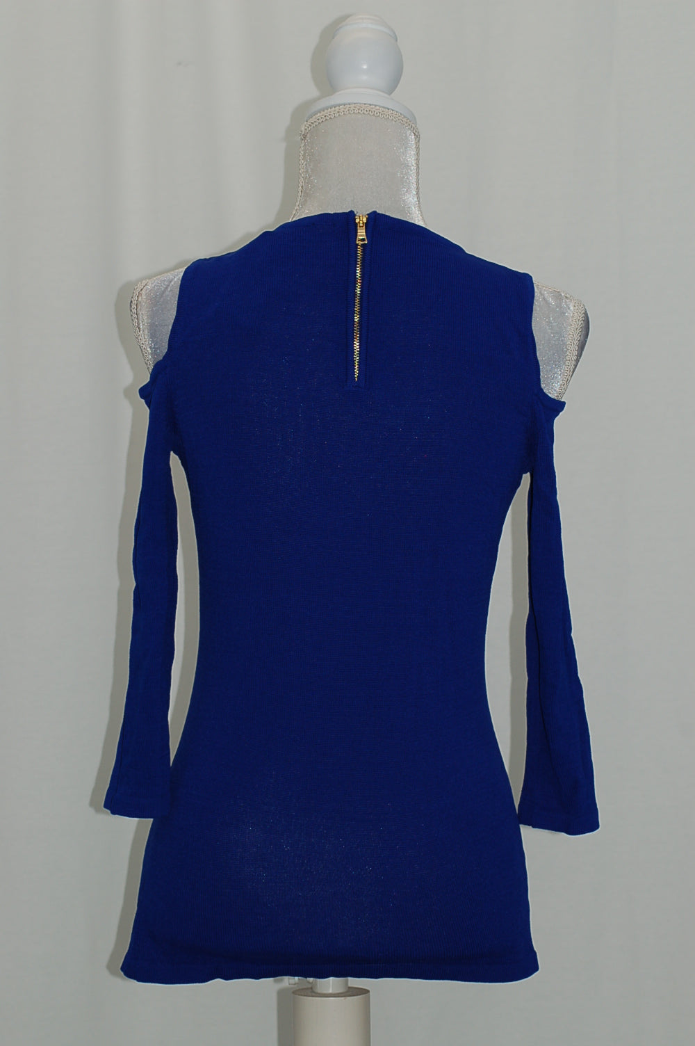 INC International Concepts Petite Cold-Shoulder Sweater Goddess Blue PS
