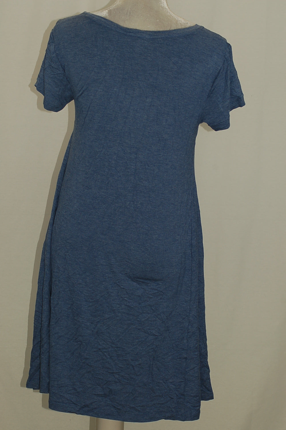 Style Co Short-Sleeve Casual Dress Carbon Blue Heather S