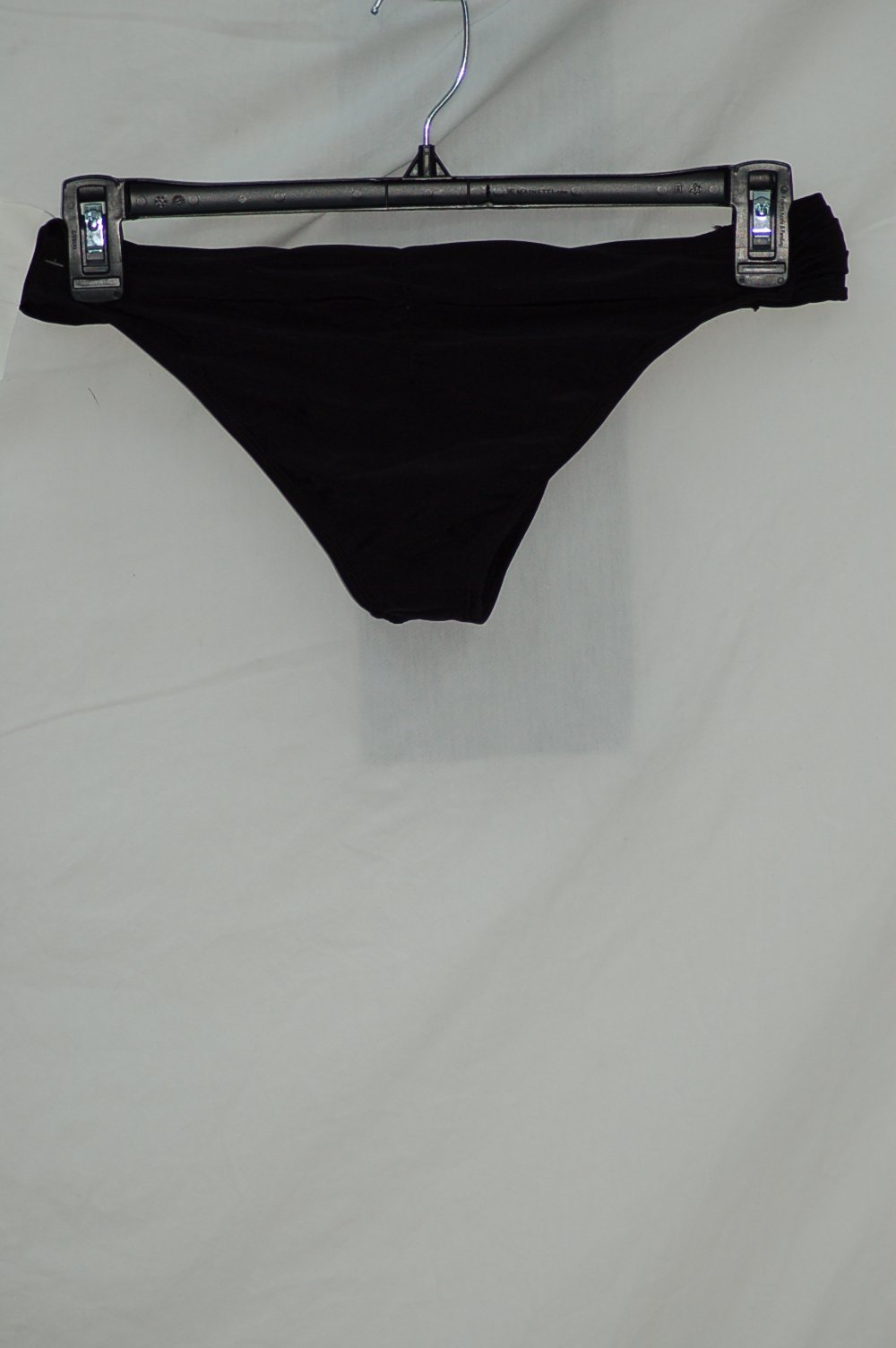 CALIFORNIA WAVES SIDE RUCHED CHEEKY BIKINI BOTTOM BLACK L-NEW WITHOUT TAG  10288