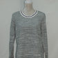 Style & Co Scoop Neck Space Dye Top GRAY  XL