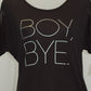 Material Girl Juniors Short-Sleeve Cold-Shoulder Graphic T-Shirt Black XS