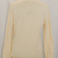 Karen Scott Cotton Cable-Knit Sweater Buttercreme L