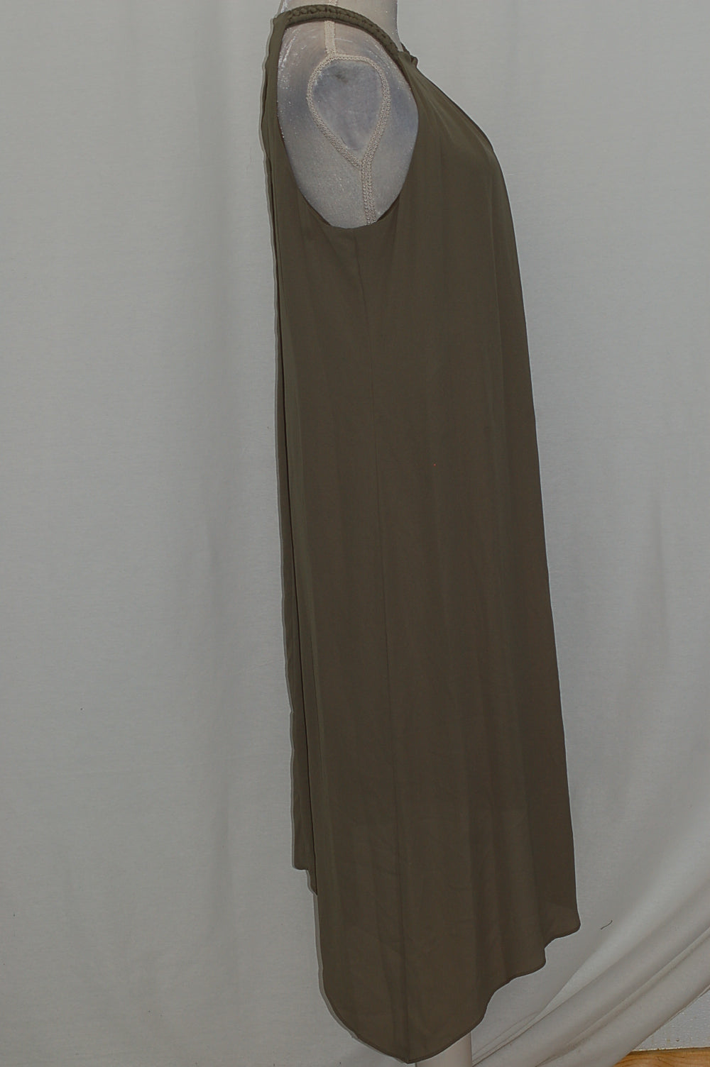 Thalia Sodi Asymmetrical Shift Dress Olive L