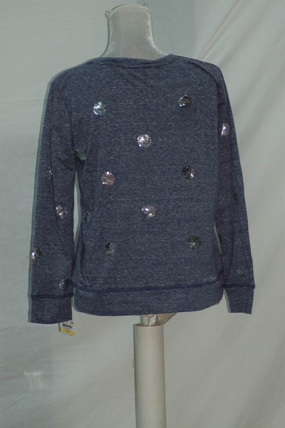 Style Co Sequined-Dot Sweatshirt Classic Navy PS