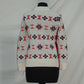 Charter Club Sweater Snowflake Stripe Mock Natural PS