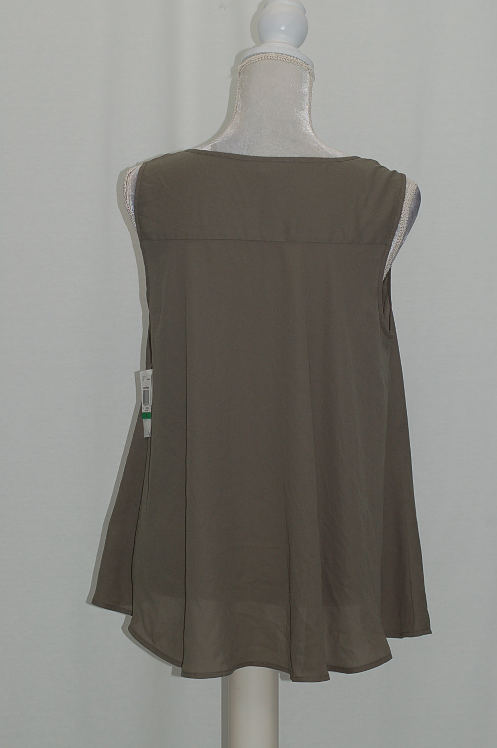 Style Co Petite Button-Front Tank Olive Spring PL