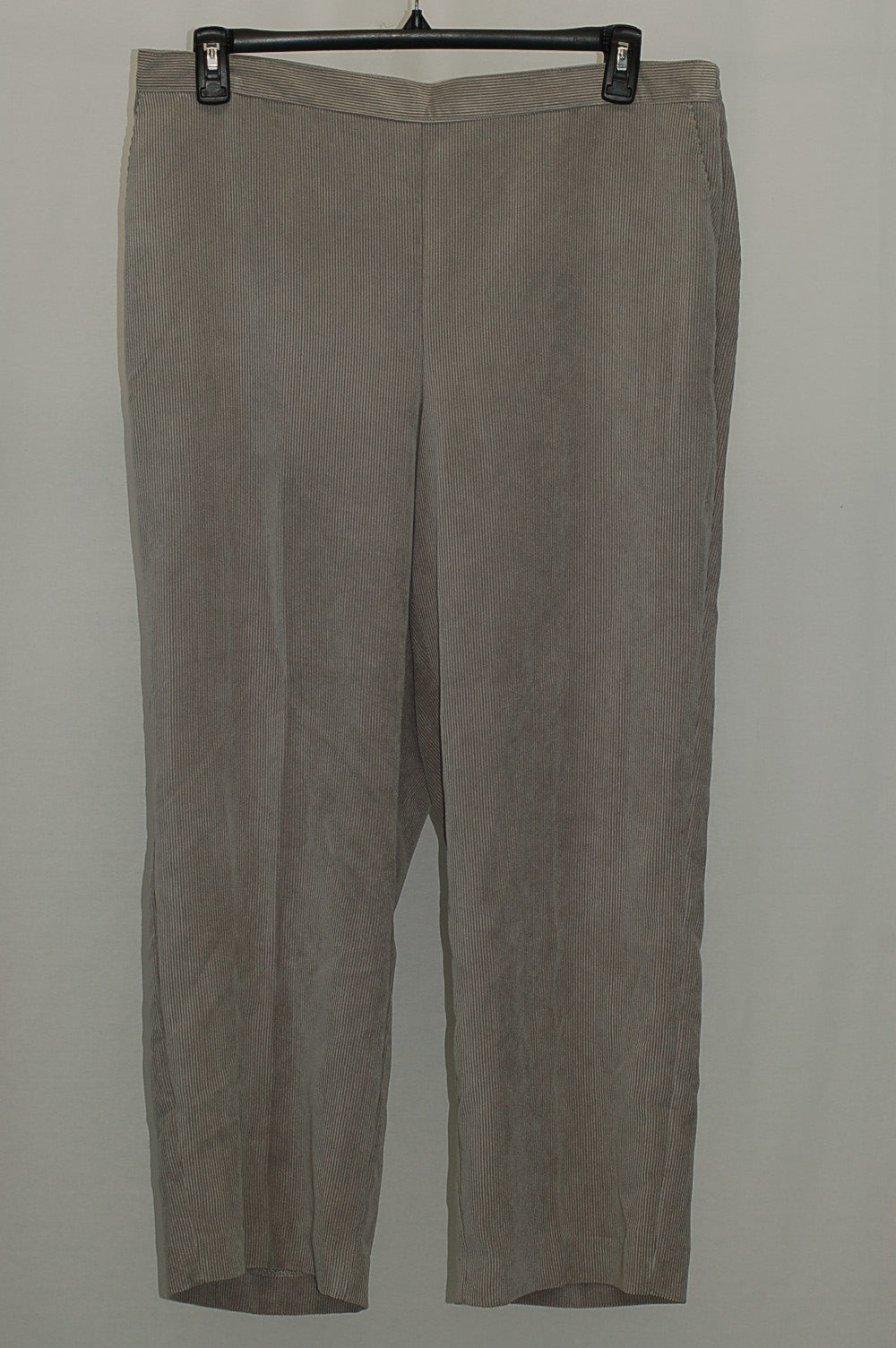 Alfred Dunner Stretch Cordouroy Pants Grey 18