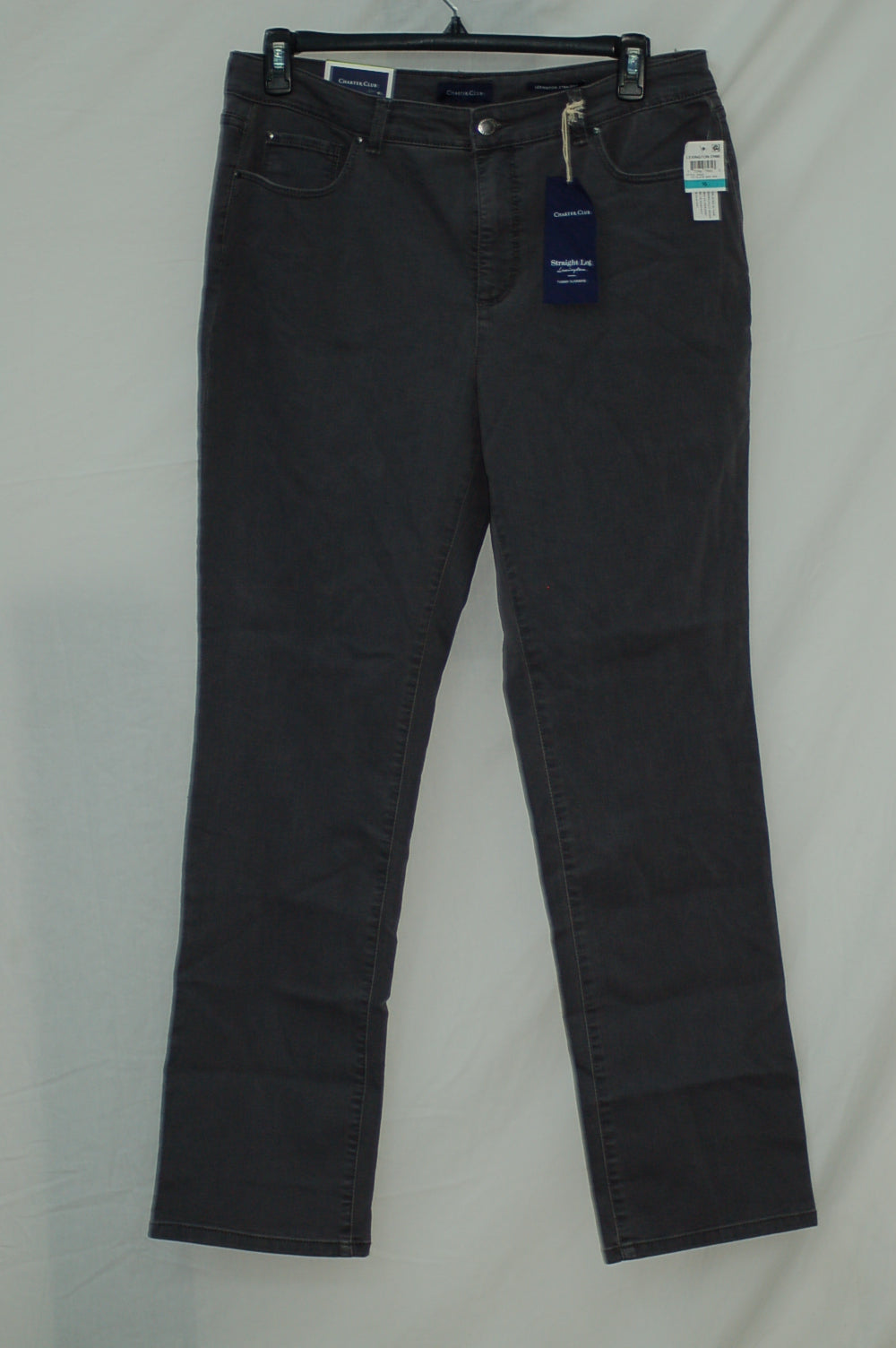 CHARTER CLUB Grey Lexngton Straight Jeans GRAY 16