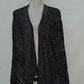 Style & Co Sweater Marl Drape Cardigan Black LARGE