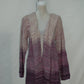 Style & Co. Women's Open Front Marled-Knit Hooded Cardigan ( Grape) (XL)