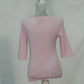 FREE PEOPLE ELBOW SLEEVE BUTTON UP SWEATER TOP PINK M-NEW WITHOUT TAG 10587