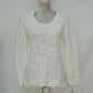 Style & Co Sweater Tonal Embroidered Pullover White S