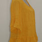 Style Co Petite Smocked Flutter Top Honey Glaze PS