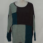 STYLE & CO Sweater Colorblock Tunic Green 2XL
