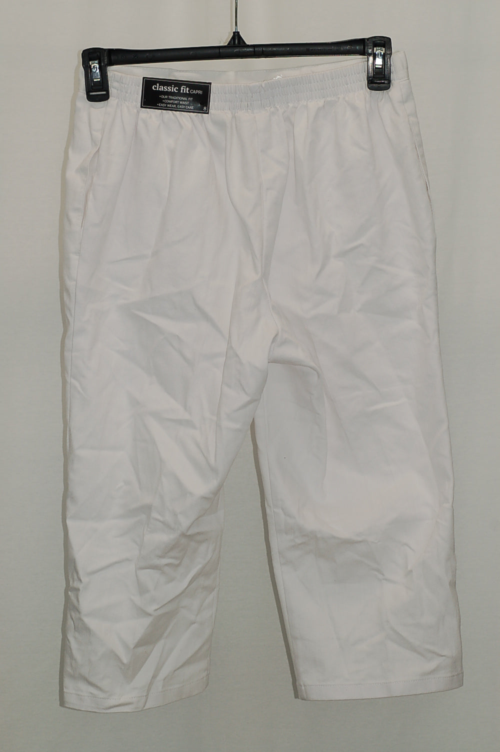 Alfred Dunner Pull-On Capri Pants White 8